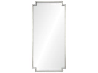Antiqued Silver Leaf Rectangular Wall Mirror