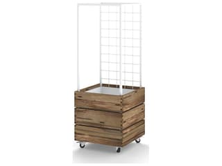 MamaGreen Aiko Teak Aluminum Planter Square