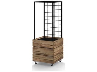 MamaGreen Aiko Teak Aluminum Planter Square