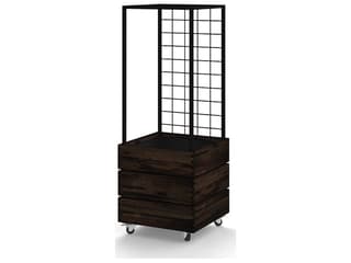MamaGreen Aiko Teak Aluminum Planter Square