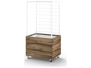 Aiko Teak Aluminum Planter Rectangular