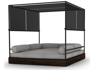 MamaGreen Aiko Teak Stainless Steel Outdoor Daybed Lounge