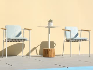 MamaGreen Glyph Aluminum Teak Bistro Set