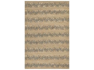 Orchard Striped Handwoven Jute and Wool Area Rug in Blue