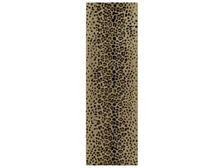 Woodland Animal Print Runner Area Rug Hand Tufted Wool