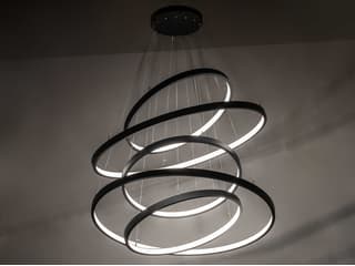 Meyda Anillo Textured Black Chandelier