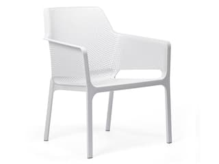 Nardi NET Relax Resin Bianco Stackable Outdoor Patio Lounge Chair