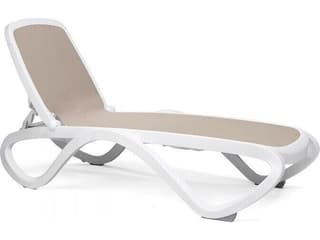 Nardi Omega Sling Chaise Lounge Bianco Tortora | PatioLiving