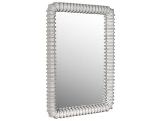 Toshi Solid White Rectangular Wall Mirror