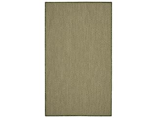 Courtyard Geometric Area Rug Indoor Outdoor Durable in Deep Green
