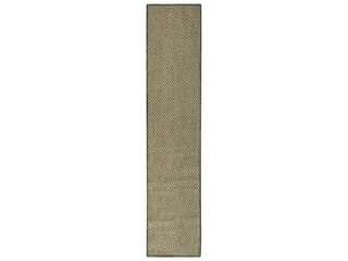 Courtyard Geometric Indoor Outdoor Runner Rug in Green