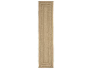 Natural Seagrass Geometric Hand-Woven Runner Area Rug