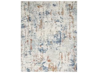 Quarry Abstract Area Rug in Beige Grey Blue