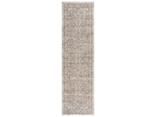 Quarry QUA05 Beige Grey Traditional Runner Area Rug