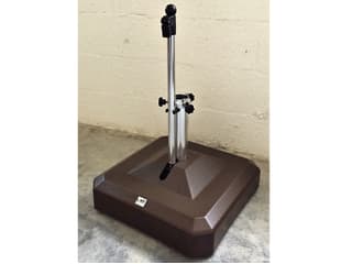100lb Brown Zinc Plated Square Umbrella Base