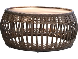 Outdoor Interiors Bohemian Wood Patio Lounge Set - Thumbnail 5