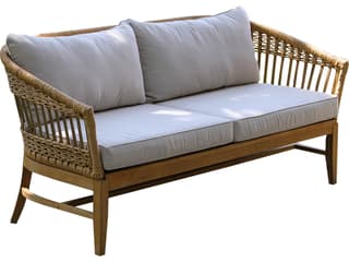 Outdoor Interiors Bohemian Wood Patio Lounge Set - Thumbnail 2