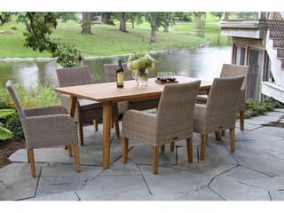 Outdoor Interiors Vineyard Teak Dining Table, 78.5" x 39.5"