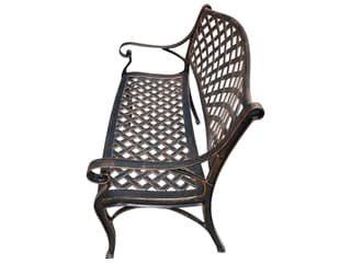 Oakland Living Aluminum Modern Bronze Outdoor Patio Bench Loveseat