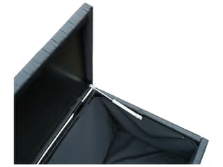 Oakland Living Black Wicker Storage Box Trunk Bin