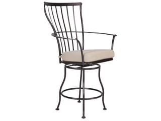 OW Lee Monterra Wrought Iron Swivel Counter Arm Stool