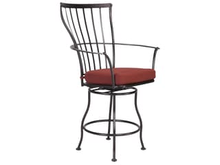 OW Lee Monterra Wrought Iron Swivel Counter Arm Stool