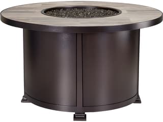 Casual Fireside Santorini Wrought Iron Round Chat Height Patio Fire Pit Table