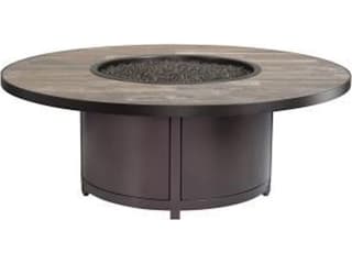 Casual Fireside Elba Aluminum Round Occasional Height Fire Pit Table