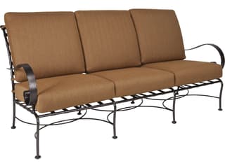 OW Lee Classico Wide Arms Wrought Iron Outdoor Patio Sofa