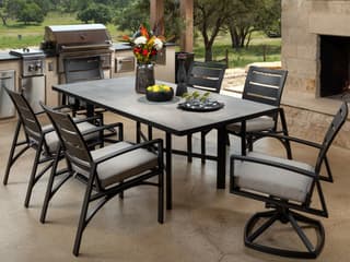 OW Lee Arc Aluminum Dining Set