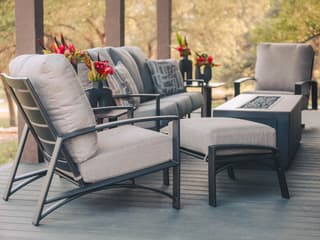 OW Lee Arc Aluminum Cushion Lounge Set