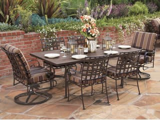 OW Lee Classico Wide Arms Wrought Iron Dining Set