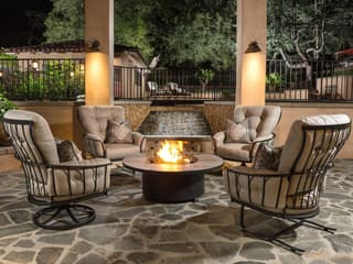 OW Lee Monterra Wrought Iron Patio Lounge Set