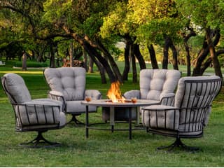 OW Lee Monterra Wrought Iron Cushion Lounge Set