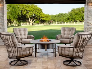 OW Lee Monterra Wrought Iron Cushion Lounge Set