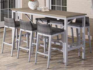 Oxford Garden Travira Wicker 7 Piece Bar Set