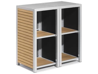 Oxford Garden Travira 2 Piece Modular Valet Shelves Storage Rack Bases Set