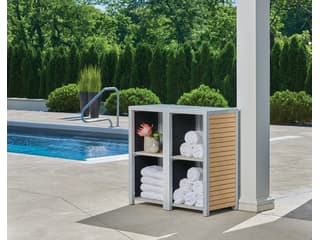Oxford Garden Travira 2 Piece Modular Valet Shelves Storage Rack Bases Set