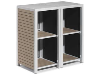 Travira 2 Piece Modular Valet Storage Rack in Vintage Tekwood and Flint