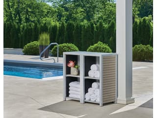 Oxford Garden Travira 2 Piece Modular Valet Storage Rack Shelves Bases Set