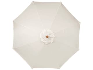 Oxford Garden Tropical Hardwood 9 Foot Octagon Market Pulley Lift Patio Umbrella