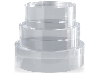 Port 68 Lucite Round Stand 5"D X 2"H (Set Of 2)