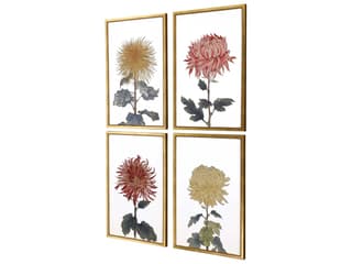Paragon Florals Chrysanthemum Wall Art Set of 4
