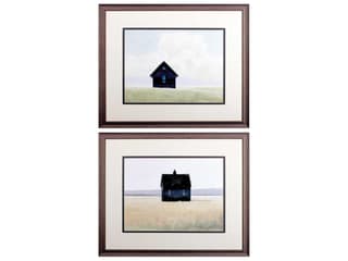 Paragon Farmhouse Lonely Landscape Wall Art Set of 2