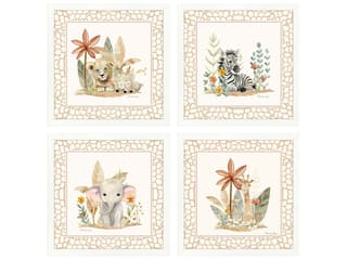 Paragon Youthful Animals Framed Art - Set of 4