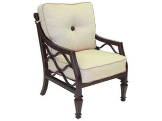 Castelle Villa Bianca Cushion Dining Cast Aluminum Outdoor Dining Arm Chair