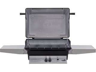 PGS Grills A40 Series Natural Gas Cast Aluminum Black BBQ Grill Head with Two Folding Shelves