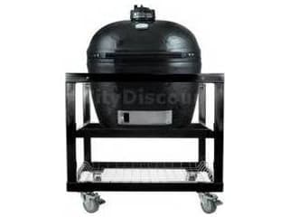 Primo Oval Junior Charcoal Grill with Stainless Steel Cart