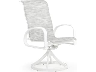 Watermark Living Sandoval Aluminum Sling Swivel Rocker Outdoor Patio Dining Arm Chair