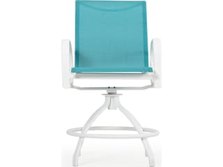 Watermark Living Sandoval Aluminum Sling Swivel Patio Counter Stool